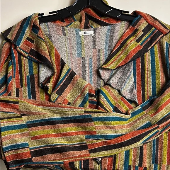 Colorful Striped Ruffle Dress 3X - Picture 3 of 5